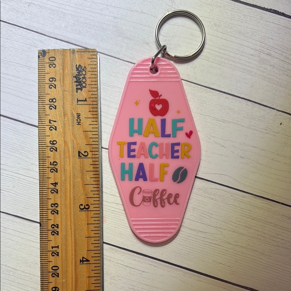 Pink Teacher Keychain